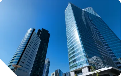 Commercial glass office towers