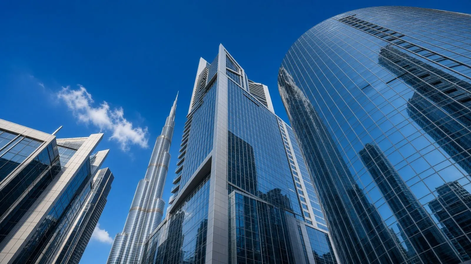Commercial glass office towers in the UAE